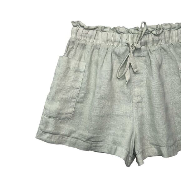 Cloth & Stone Linen Shorts Women's Size Small Mint Green Draw String Shorts - Picture 4 of 11
